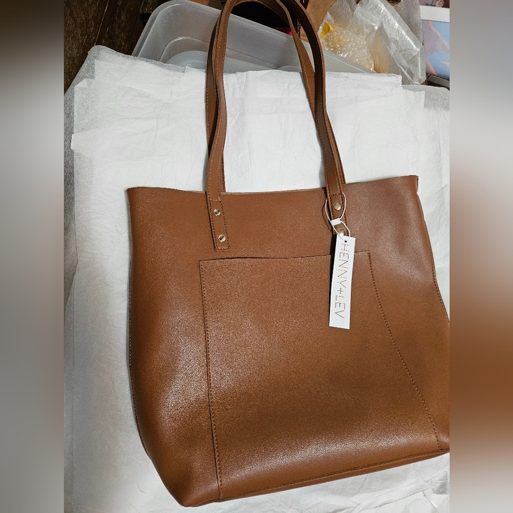 Henny And Lev Faux Leather Satchel
